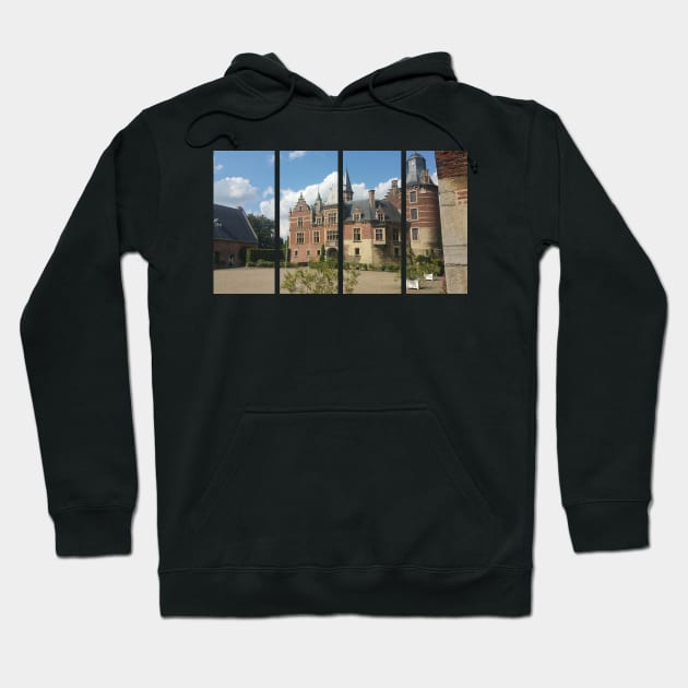 Mheer Castle, locally known as Kasteel van Mheer, lies in the village of the same name, in the province of Limburg in the Netherlands (1314). The Netherlands. Hoodie by fabbroni-art